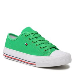 Tommy Hilfiger Scarpe da ginnastica Tommy Hilfiger Low Cut Lace-Up Sneaker T3A9-32677-0890 Green 405