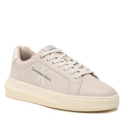 Calvin Klein Jeans Superge Calvin Klein Jeans Chunky Cupsole Laceup Lth Pearl YW0YW01096 Eggshell/Pearlized Creamy White ACF