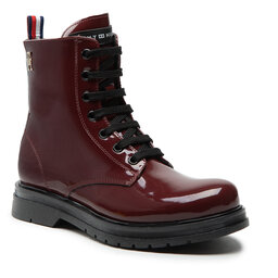 Tommy Hilfiger Stövlar Tommy Hilfiger Lace-Up Bootie T4A5-32412-0775 S Bordeaux 356