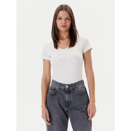 Guess Guess Majica W5YI46 J1314 Écru Slim Fit