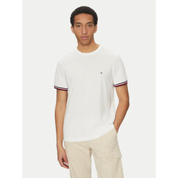 Tommy Hilfiger Tommy Hilfiger T-Shirt Global Stripe MW0MW38630 Λευκό Regular Fit