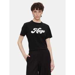 HUGO HUGO Marškinėliai Damacia_4 50539101 Juoda Regular Fit
