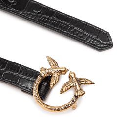 

Жіночий ремінь Pinko Love Croco H2 Belt Al 22-23 PLT01 1H213V A051 Black Z99Q, Чорний