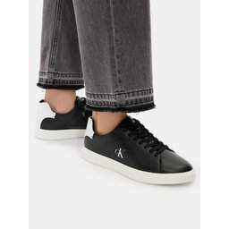 Calvin Klein Sneakers Calvin Klein Low Pro Cup Laceup Lth Moire HW0HW02845 Schwarz