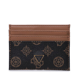 Guess Etui na karty kredytowe Guess Peony Slg SMPEON LEA25 Brązowy