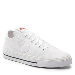 Nike Sneakers aus Stoff Nike Court Leacy Cnvs CW6539 100 White/White/Black