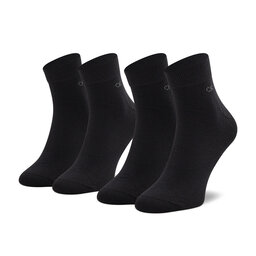 Calvin Klein Sada 2 párů pánských nízkých ponožek Calvin Klein 701218706 Black 001