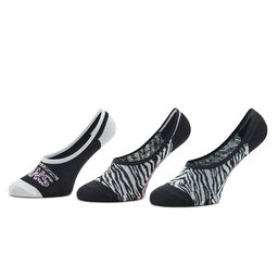 Vans Σετ κάλτσες σοσόνια παιδικές 3 τεμαχίων Vans Zebra Daze Canoodle VN0007AXBR51 Black/Blue Glow
