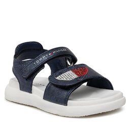 Tommy Hilfiger Sandály Tommy Hilfiger Strass Heart Velcro Sandal T1A2-32752-1367 S Blue 800