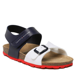 Tommy Hilfiger Sandále Tommy Hilfiger T3B2-32912-0371 S White/Blue X336