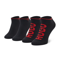 Hugo Set od 2 para niskih ženskih čarapa Hugo 2p As Logo Cc W 50469274 Black 001