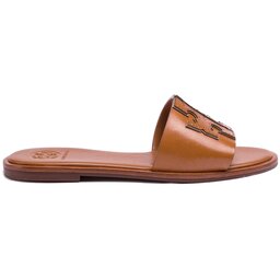 

Шльопанці Tory Burch Ines Slide 50109 Tan/Spark Gold 250, Коричневий