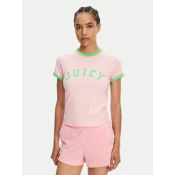 Juicy Couture Juicy Couture Camiseta Collegiate Ringer JCWCT125320 Rosa Slim Fit