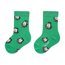 Happy Socks Σετ ψηλές κάλτσες παιδικές 2 τεμαχίων Happy Socks KDDB02-7300 Πράσινο