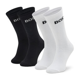 Boss Комплект 2 чифта дълги чорапи детски Boss J20341 Black 09B