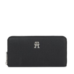 Tommy Hilfiger Dámska peňaženka Tommy Hilfiger Th Emblem Large Za AW0AW15275 Black BDS
