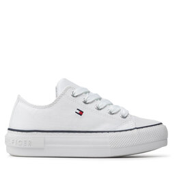 

Кеди Tommy Hilfiger Low Cut Lace-Up Sneaker T3A4-32118-0890100 M White 100, Білий