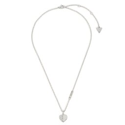Guess Naszyjnik Guess Lovely Guess JUBN03 035JW Srebrne rodowanie