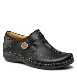 Clarks Lågskor Clarks Un Loop 203128374 Black Leather