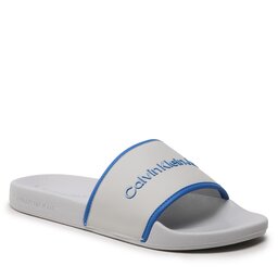 Calvin Klein Jeans Pantoletten Calvin Klein Jeans Slide Institutional YM0YM00360 Oyster Mushroom/Imperial Blu 0IS