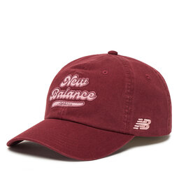 New Balance Czapka z daszkiem New Balance 6 Panel Athletics Legacy Hat LAH53000MHB Czerwony