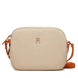 Tommy Hilfiger Handtasche Tommy Hilfiger Poppy Canvas Crossover AW0AW16419 Beige