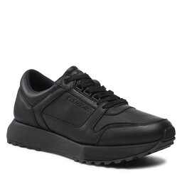 Calvin Klein Сникърси Calvin Klein Low Top Lace Up Lth HM0HM00747 Triple Black 0GL
