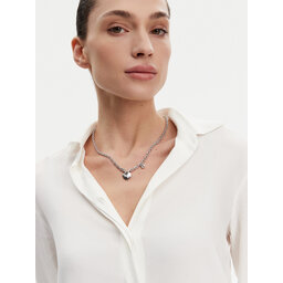 Guess Ogrlica Guess JUBN05 216JW Srebrna