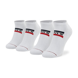 Levi's® Unisex trumpų kojinių komplektas (2 poros) Levi's® 701219507 White