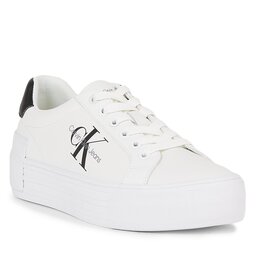 Calvin Klein Jeans Laisvalaikio batai Calvin Klein Jeans Bold Vulc Flatform Laceup Lth Wn YW0YW00821 Bright White/Black YBR