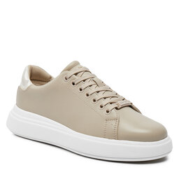 Calvin Klein Снікерcи Calvin Klein Cupsole Lace Up Leather HW0HW01987 Stony Beige/White 0F9