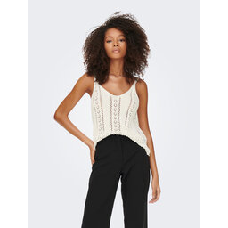 ONLY ONLY Top Lyzet 15277573 Écru Regular Fit