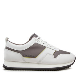 

Снікерcи Calvin Klein Low Top Lace Up Mix HM0HM00741 White/Grey Asphalt/Reptile Green 0K9, Білий