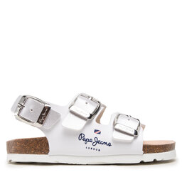 

Босоніжки Pepe Jeans Bio Corp Girl PGS90186 White 800, Срібний
