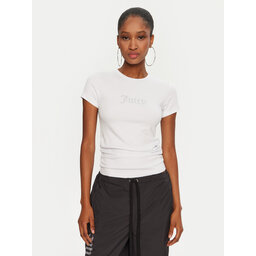 Juicy Couture Juicy Couture Camiseta Dot Ruched JCWCT24311 Blanco Slim Fit
