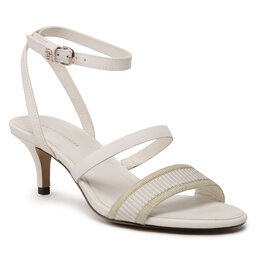 Tommy Hilfiger Szandál Tommy Hilfiger Th Webbing Mid Heel Sandal FW0FW07276 Weathered White AC0