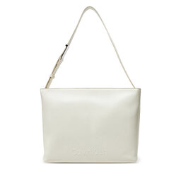Calvin Klein Borsetta Calvin Klein Embossed Logo Medium Shopper K60K613172 Écru