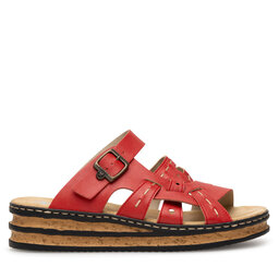 Rieker Klapki Rieker 62976-33 Czerwony