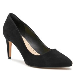 Clarks High Heels Clarks Laina Rae 261748054 Black Suede
