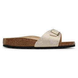 

Шльопанці Birkenstock Madrid Bs 1018543 Shiny Python Eggshell, Золотий