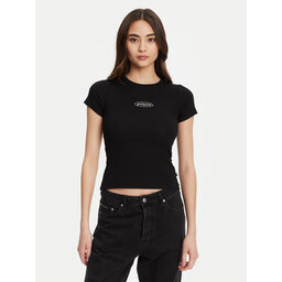 Guess Jeans Guess Jeans Marškinėliai W5YP37 KA0H1 Juoda Slim Fit