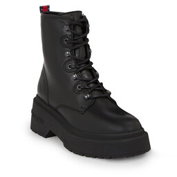 Tommy Jeans Stövletter Tommy Jeans Tjw Lace Up Boot Chunky EN0EN02404 Black BDS