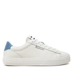 Tommy Jeans Sneakersy Tommy Jeans Tjw Cupsole Sneaker Denim EN0EN02652 Écru