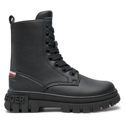 Tommy Hilfiger Ορειβατικά παπούτσια Tommy Hilfiger Lace-Up Bootie T3A5-33600-1351 M Μαύρο