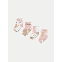Mayoral Set di 4 paia di calzini lunghi da bambini Mayoral 9867 Rosa
