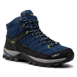 CMP Botas de montaña CMP Rigel Mid Trekking Shoe Wp 3Q12947 Blue Ink/Yellow Fluo 08MF