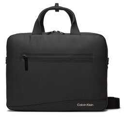 Calvin Klein Nešiojamo kompiuterio krepšys Calvin Klein Rubberized Conv Laptop Bag K50K511712 Ck Black BEH