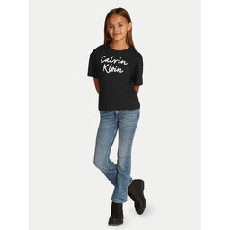 Calvin Klein Jeans Calvin Klein Jeans Camiseta Script Logo IG0IG02864 Negro Boxy Fit