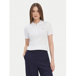 Tommy Hilfiger Tommy Hilfiger Pólóing 1985 WW0WW42047 Fehér Slim Fit