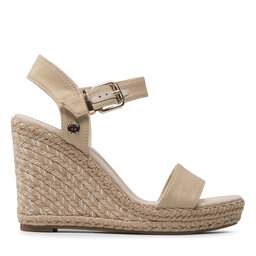 

Еспадрильї Tommy Hilfiger Shiny Touches High Wedge Sandal FW0FW06180 Light Gold 0LJ, Бежевий